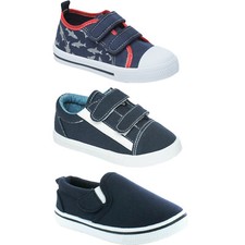 BOYS CHILDREN CANVAS SHOES SUMMER PUMPS CASUAL FLAT LOW TOP PLIMSOLLS TRAINERS