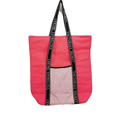 Victorias Secret Beach Insulated Cooler Bag Tote Pink Large Zip Up