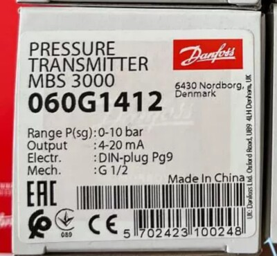 #ad NEW Danfoss Pressure Transmitter MBS3000 060G1412 UPS shipping $163.20