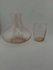 Pink Depression Glass  Short Water Tumble Up Beside Carafe No Chips / Read