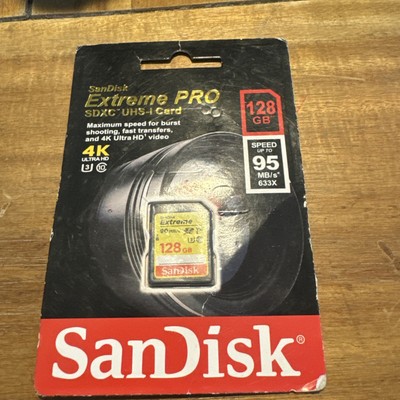 SanDisk Extreme Plus SDXC UHS-I Card 128GB/95MB/s New Sealed 4K UHD
