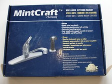 New MintCraft Chrome Kitchen Faucet with Matching Sprayer,  981-0813