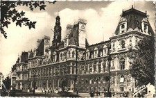 Façade of The Hôtel de Ville, Paris, City Hall, Paris, France Postcard