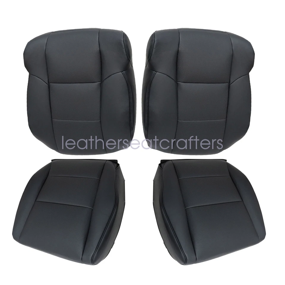 Front Bottom & Top Perforated Leather Seat Cover Fits 2009-2014 Acura TSX Black Foto 3 de 4