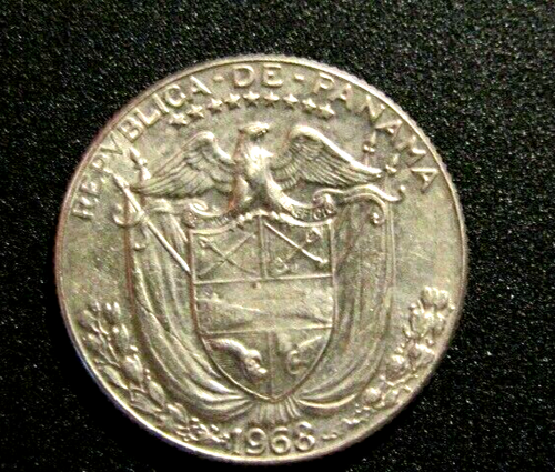 1968 Panama 1/4 Balboa Au Coin