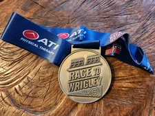 Race to Wrigley Chicago Cubs 2017 5k Charity Run Medal  New!!!