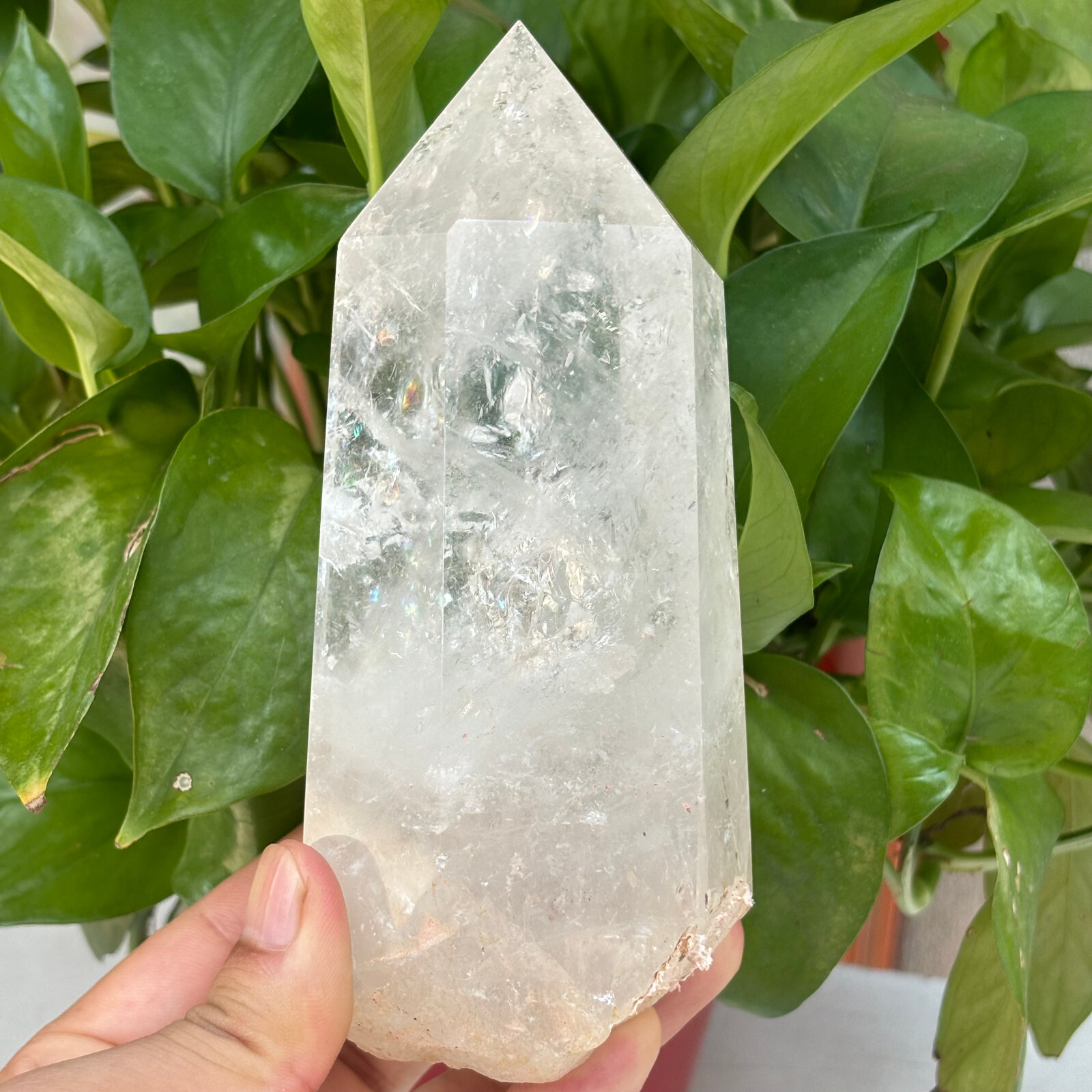 760g Natural Clear Quartz Hexagon Tower Healing Crystal Mineral Stone