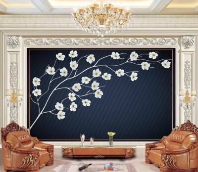 3D Flower Branch G5850 Wallpaper Wall Murals Removable Self-adhesive Honey