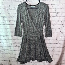Kimchi Blue Urban Outfitters Gray Knit Wrap Dress Size Medium