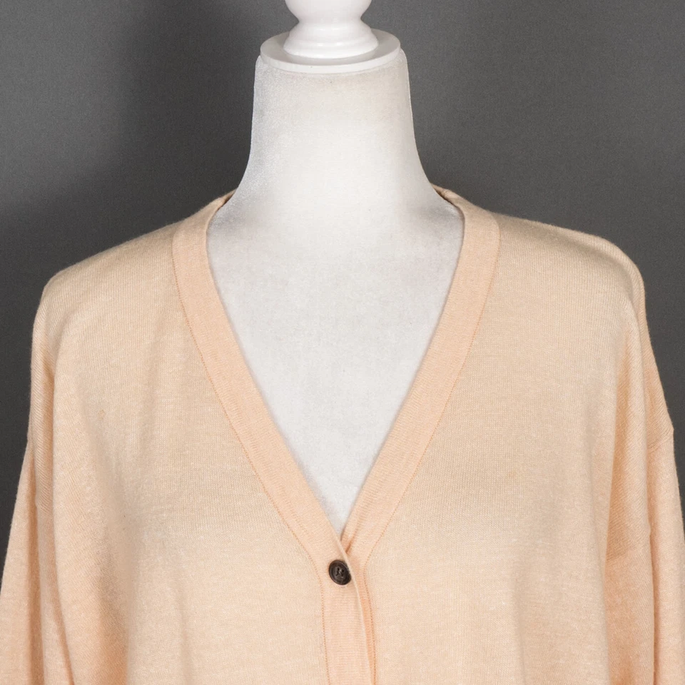 Suéter Cárdigan Eskandar Melocotón Cachemira Abotonada Cuello en V - Talla M Foto 2 de 4