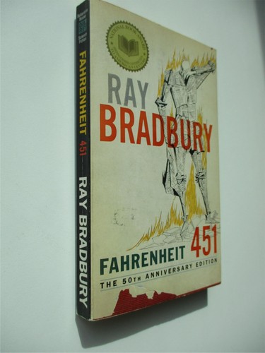 FAHRENHEIT 451 Ray Bradbury 50th Anniversary Editn PB Classic Sci-Fi CENSORSHIP - Picture 6 of 6