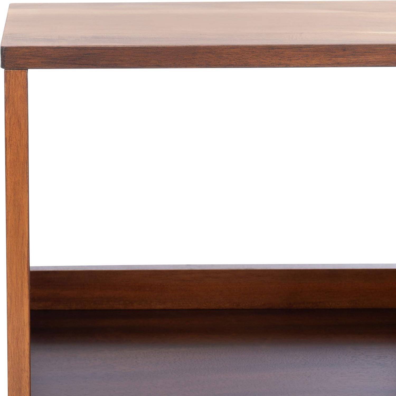 Natural Mahogany 3-Shelf TV Stand for Up to 50-Inch Flat Screens