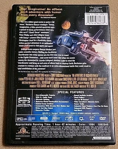 The Adventures of Buckaroo Banzai Across the 8th Dimension (DVD, 1984) w/Insert - 第 2/4 張圖片