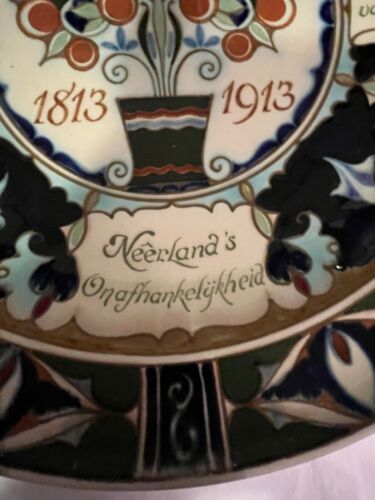 ancienne assiette hollandaise en céramique art nouveau Rozenburg Den Haag, Hollande - Photo 7 sur 10