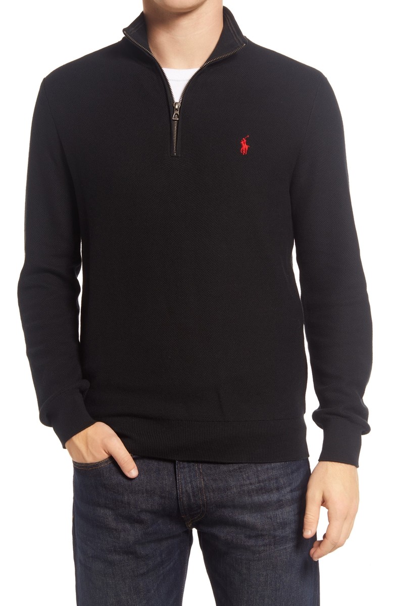 Polo Ralph Lauren Pima 290956 Cotton Quarter-Zip Sweater