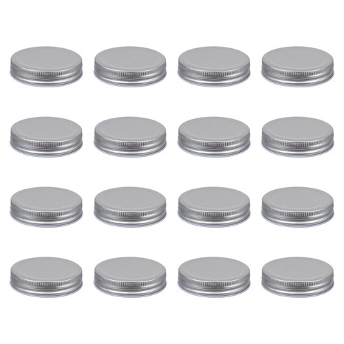 16 Pcs Tinplate Cover Bottle Cap Canning Jar Silver Covers
