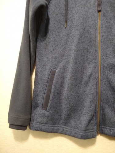 Columbia ~ Full Zip Fleece Hoodie Jacket - Youth Sz XL Women Sz Med - Blue Gray - Picture 5 of 10