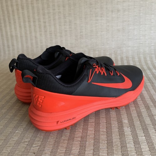 Nike Mens Lunar Command 2 Golf Shoe Cleats Black Red 849968-001 Size 7.5 - 第 8/24 張圖片