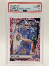 2024 PANINI PRIZM CHOICE #92 JARED GOFF CHERRY BLOSSOM LIONS 15/15 PSA 10