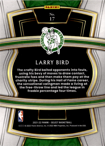 2021-22 Panini Select - Select Company Larry Bird #17 - Picture 2 of 2