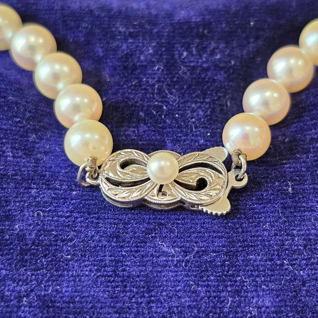 廃盤【MIKIMOTO】THE PEARL NECKLACE Vintage Mikimoto Pearl Necklace