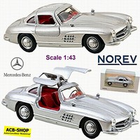 Mercedes-Benz 300 Sl W 198 Gullwing 1954-57 Silber Silver Metallic 1:43 Norev