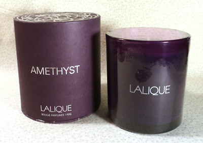 Lalique Amethyst Perfumed Candle - 6.7 oz. - In a Glass Container- NIB