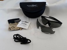 WileyX sunglasses, military grade w mult lens. Great for catching that big one.