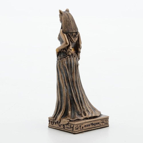 Bastet Egyptian Bronze Miniature Statue - Picture 3 of 3