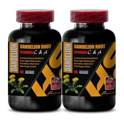 diuretic pills - DANDELION ROOT - antioxidant water enhancer 2BOTTLE