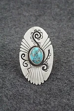Turquoise & Sterling Silver Ring - Marita Benally - Size 9