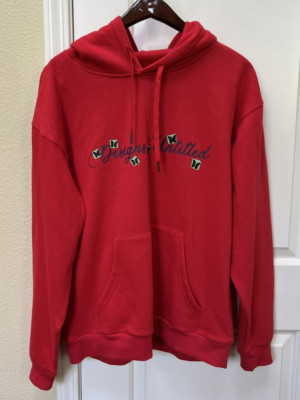 Designs Untitled Hoodie Unisex Size XL Red Butterfly Graphic Streetwear Athletic
