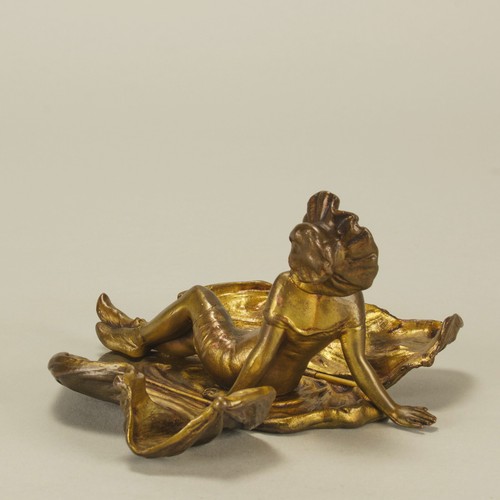 Bronzo dipinto a freddo inizio XX secolo "Reclining Lady" dei fratelli Jennings - Foto 15 di 22