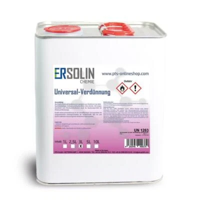 ERSOLIN Universalverdünnung 3L Waschverdünnung Reinigungverdünnung Pinselreiniger