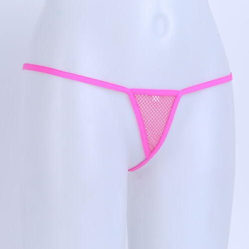 Women's Swimwear Glossy Micro Thong G String Bikini Bottom Swim Mini Thongs - Picture 105 of 106