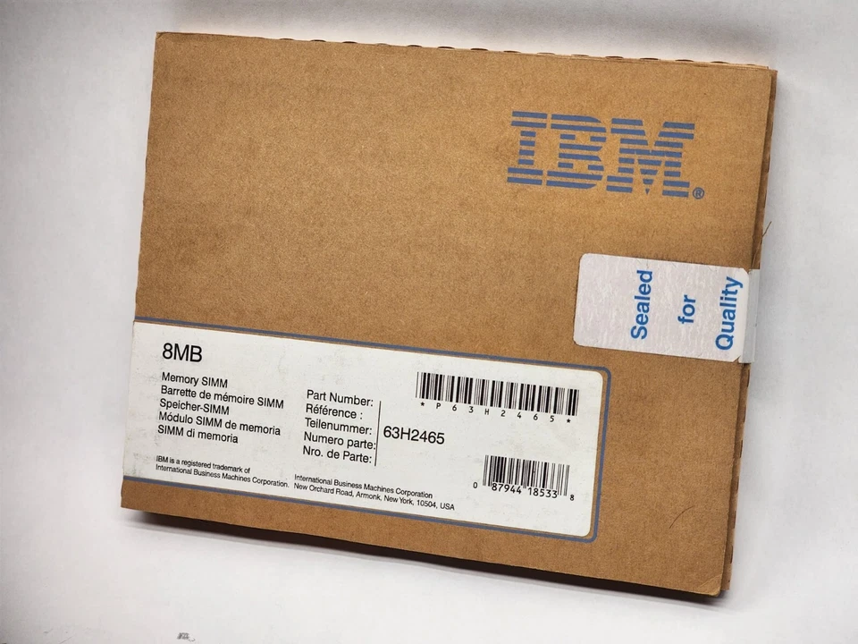 IBM 63H2465 4320 8MB Dram SIMM Memory New Sealed - Image 2 of 3