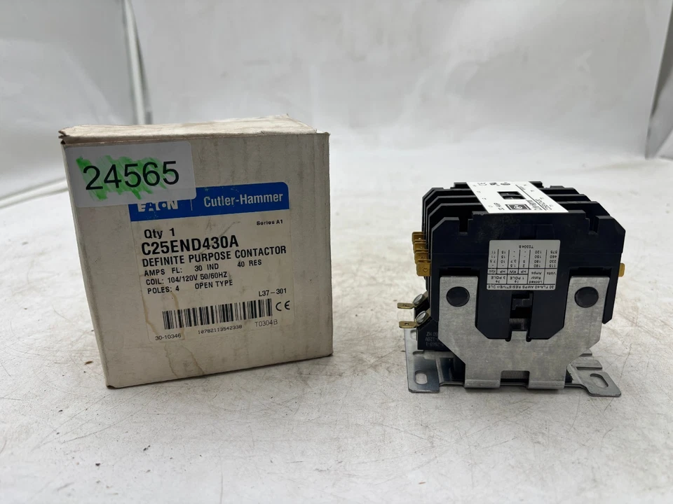 Eaton C25END430A Definite Purpose Contactor 120V - Image 2 of 3