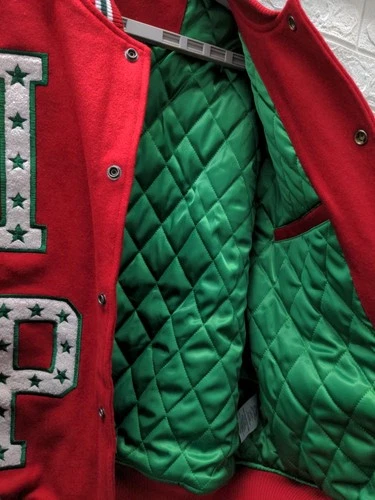 New I'm Happy Promise Men's Happy All-star Varsity Jacket Sz L image 7