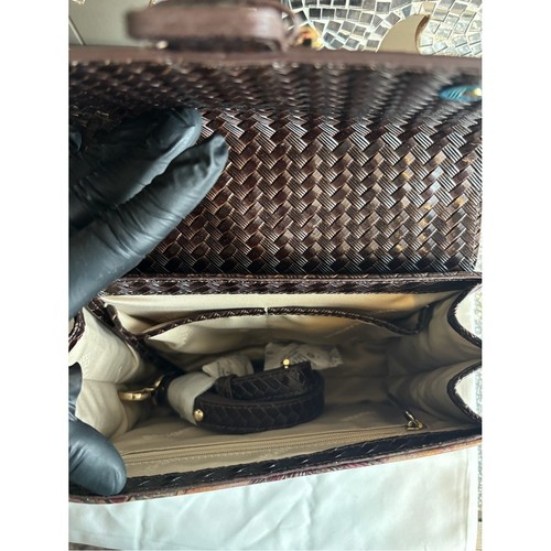 🎀Brahmin Small Hallie Multi Cope Cabana Sacoche en Cuir - Photo 6/12