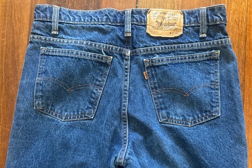Jeans Levi’s 517 Naranja Etiqueta 36 x 30 Azul Denim Hecho en Canadá De Colección - Imagen 9 de 14