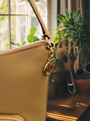 Michael Kors Merritt Women Large Leather Zip Pocket Cargo Shoulder Bag Handbag - Picture 65 of 95
