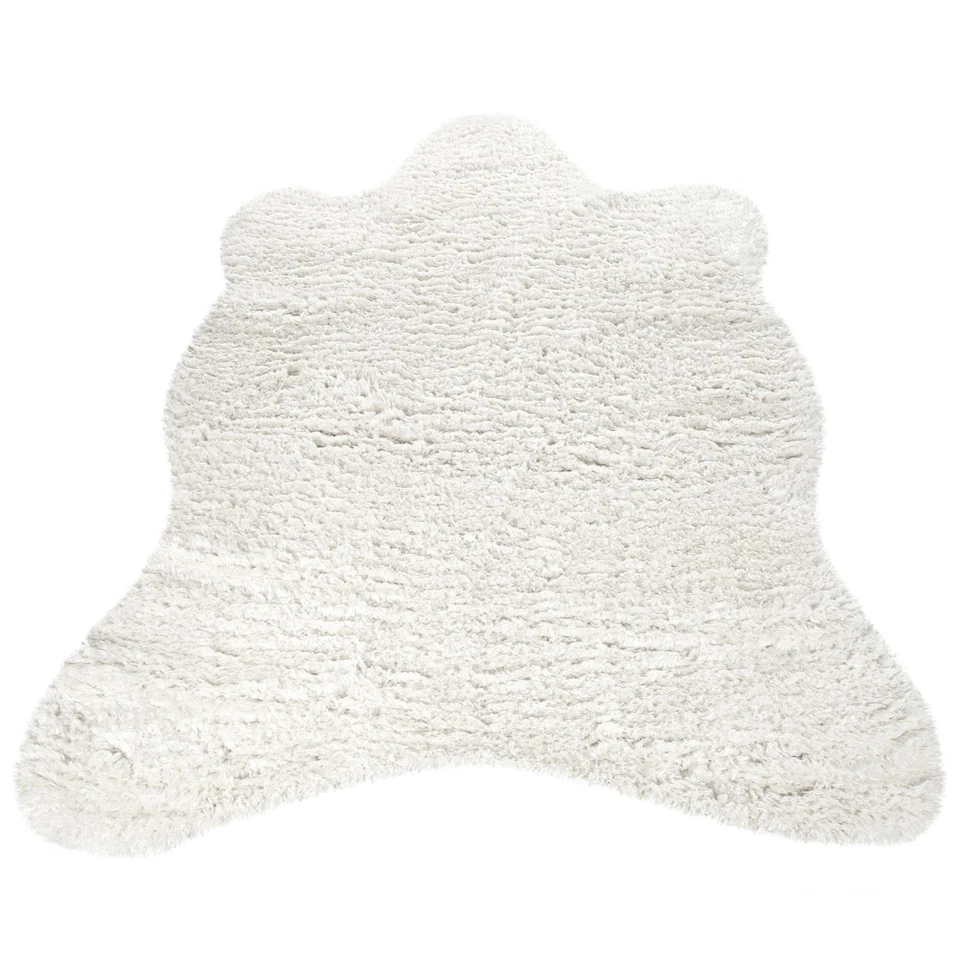 Fellteppich Kunstfell XXL Imitat Flokati Stil  Langflor Teppich Wohnzimmer Weiß - Bild 4 von 4