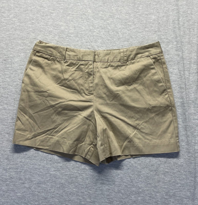 Worthington Chino Shorts Womens 8 Beige Modern Fit Cotton Stretch Slash Pockets