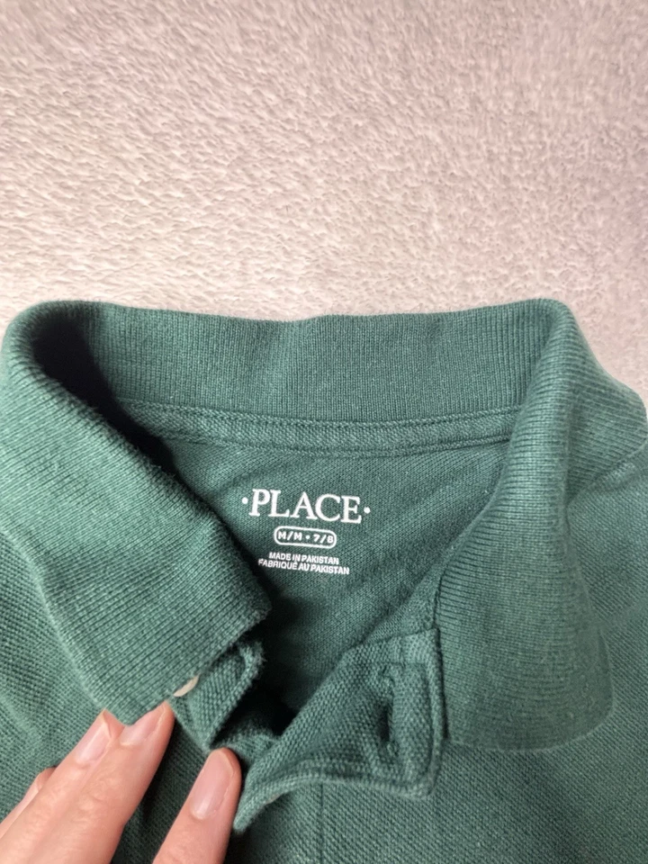 Camisa polo infantil juvenil manga longa verde 7/8 - Imagem 2 de 2