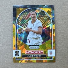 Panini Obsidian Julie Foudy Gold Cracked Ice USWNT United States #99-JFO