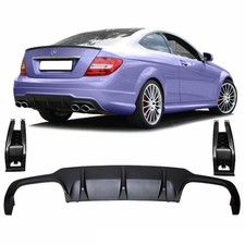 Mercedes W204 C204 Diffusor Stoßstange Hinten Schwarz Matt + HALTER für C63 AMG Mercedes W204 C204 Diffusor Stoßstange Hinten Schwarz Matt + HALTER für C63 AMG