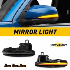For 2016-2022 Toyota Tacoma Sequential LED Side Mirror Turn Signal Lights Smoked
