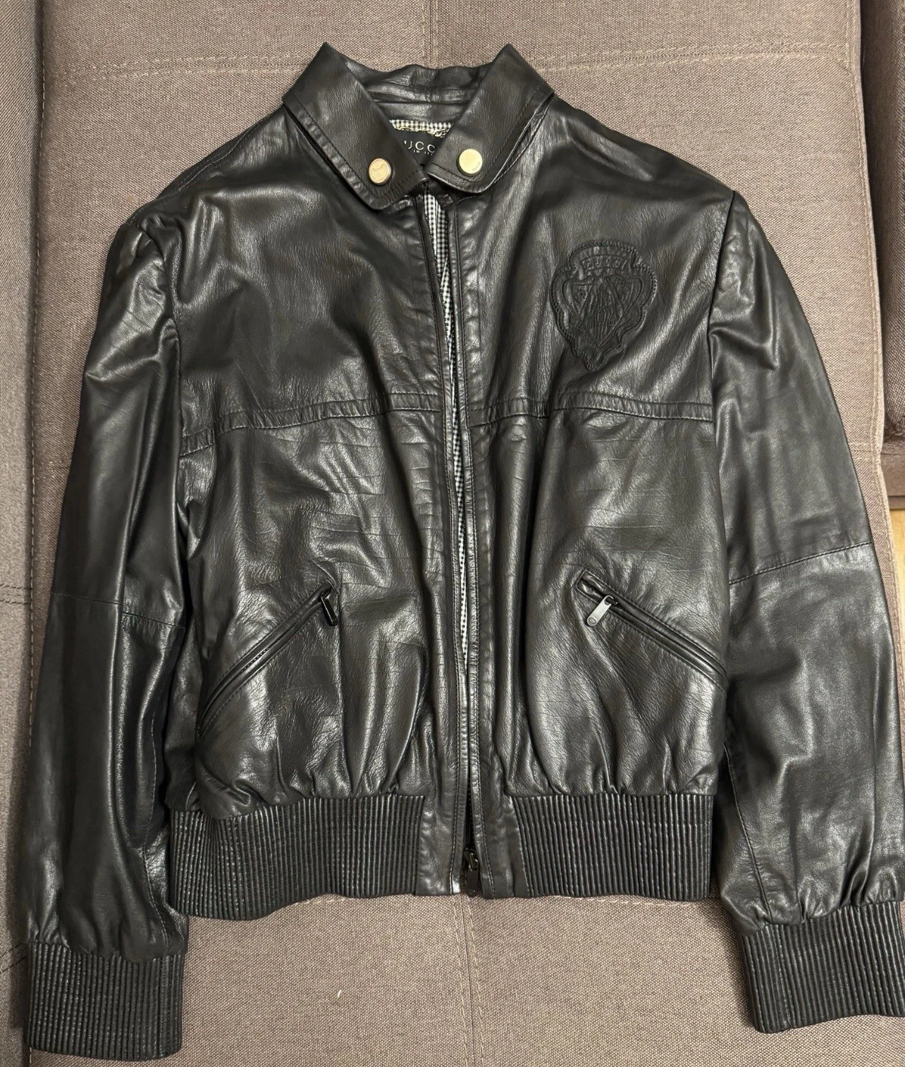 Gucci giacca donna pelle taglia M L