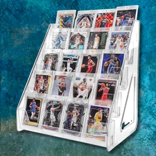 Trading Card Display Stand, 5 Tier Vertical Holder for Baseball Basketball Sport