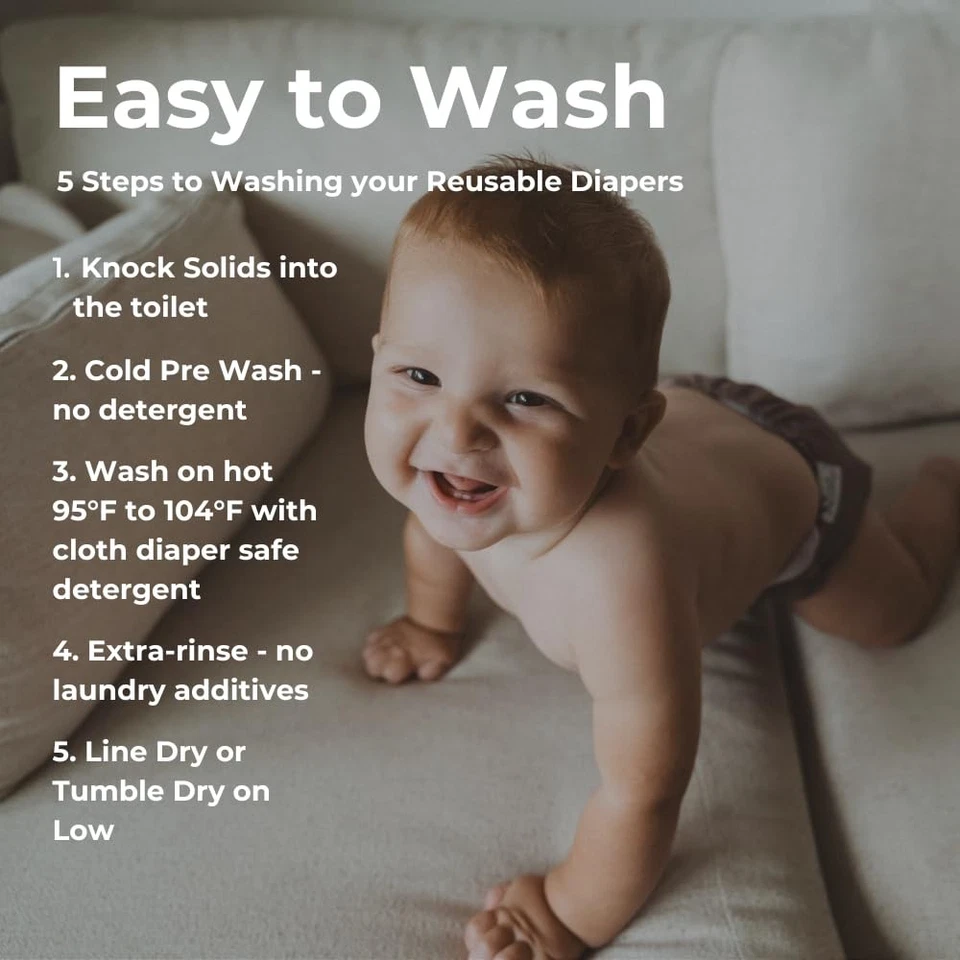 Newborn All-in-One Cloth Diaper 14-Pack with Diaper Pod for Clean Storage - W... - Image 4 of 4